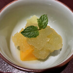 馳走 啐啄一十  - 【写真⑯】宮崎マンゴーとメロンのグラニテ