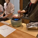 馳走 啐啄一十  - 【写真⑫】榊山牛をお出汁でしゃぶしゃぶ