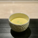 蓮心 - とうもろこしと杏仁の茶碗蒸し