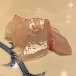 鮓 きずな - 明石の鯛 山葵醤油と塩で