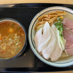 つけ麺 いな月 - 特製鶏魚介辛つけ麺特盛➕味玉