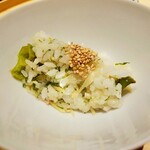 温石 - ガリたっぷりの薬味ご飯。ヒャぁ♡となるほど美味しかった・・・・皆様はこの後もお変わりシリーズが続きました。