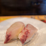 廻鮮寿司 すし松 - 2021.7 しまあじ（440円）