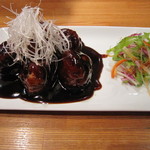 中国料理 堀内 - ライチの肉巻き黒酢酢豚
      