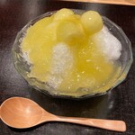 やまぐち - 寿メロンのかき氷　バニラアイス