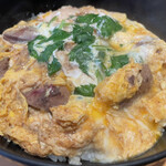 鳥ふじ - もつ入り親子丼（¥1,000）