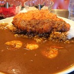 渡里夢 - エビのバター焼きカレーと、トッピングチキンカツ