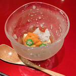 もちづき - 卵豆腐・雲丹乗せ