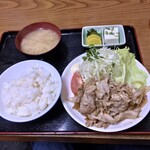 十八番 - 生姜焼き定食。¥850。