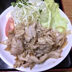 十八番 - 生姜焼き定食。¥850。