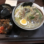 中華そば 龍の髭 - テールラーメン（ダブル）＋ミニぼっかけ丼セット