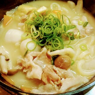 Sanuki specialty! Udon noodles with sardines and white miso soup