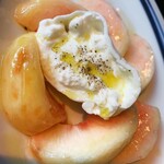 seasonal fruits and burrata