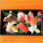 Assortment of 6 types of sashimi