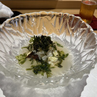 すし 副島康広 - 竹崎蟹　
                    海苔、白石の蓮根、蟹の佐賀尽。蟹の美味しさが引き立つ⭐️⭐️⭐️⭐️⭐️
                    