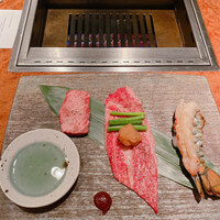 YAKINIKU 37west NY - 熟成厚切りタン・肩芯柚子風味大根おろし・オマール海老