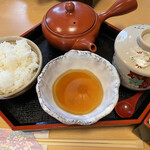 天ぷら楓 - ご飯、出汁、茶碗蒸し、天つゆ