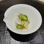 新ばし 星野 - タコ酢の酢の物は　食事のフィナーレを飾る
      逸品でした。