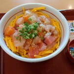 なか卯 - 甘えび海鮮丼、豪快盛