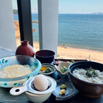 道の駅 みつ シーサイドレストラン 魚菜屋 - 生しらす素麺セット/1,650円