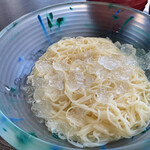 道の駅 みつ シーサイドレストラン 魚菜屋 - 素麺は地元産の有名な｢揖保乃糸｣を使用してる♪
      少し固ゆでで､僕好みの味わいだねー✨️