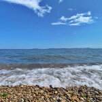 道の駅 みつ シーサイドレストラン 魚菜屋 - 波は穏やか