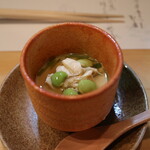 季節料理 よし野 - お通し（茶わん蒸しの冷製）