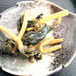 Yuugaku - わさびの葉の醤油漬け