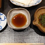 日本料理 柳燕 - 塩・酢橘、出汁醤油、チリ酢