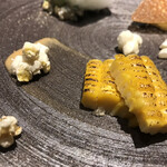 厨翠山   - 前菜ーとうきびすふぉるまーと、北寄さらだ、焼きとうきび、ばたー醤油そーす　と　ワイン