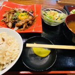 釜飯と炭と酒 やま蔵 - せせり炙り焼き定食