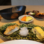 厨翠山   - 本日の焼き魚　出汁巻き玉子　