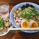 らー麺 たまや零式 - 汁零ソバ(冷)+ミニチャーシュー丼