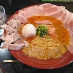 Ebisoba Kaneyuki - 海老味噌拉麺+レアチャーシュー+煮卵
