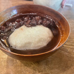 そば. けいた - ぜんざい！　(餅でなく「蕎麦がき」です)