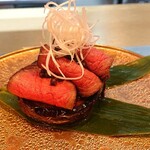 割烹 いま村 - 「茄子とローストビーフ」