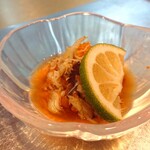 割烹 いま村 - 「渡りガニの酢の物」