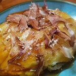 hide’s dining 遊 - 和風のオムライス風の何か。生地が山芋でお好み焼き風