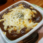 hide’s dining 遊 - 焼きカレーハンバーグ。カレーもハンバーグもどっちも食べたいって言ったらこうなった