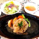 アンドラ - 地中海料理 アンドラ ＠佐野 ランチハンバーグ 和風ソース ８８０円