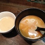 麺屋 立葵 - 胡麻坦々つけめん、スープ割り