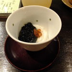 菜庭酒菜　櫓仁 - 先付：長いもとあおさのいくらのせ('12.10月より)