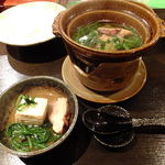 菜庭酒菜　櫓仁 - 熟成大山鶏と大阪きくなの柚子胡椒小鍋('12.10月より)