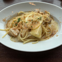 トラットリア グランボッカ - ローストチキン入りペペロンチーノ