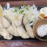 GP食堂 - 単品「おまかせ魚フライ」@500。今日はサゴシのフライで、タルタルソース付き。