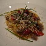 osteria LIU - 真鴨のサルシッチャのパスタ②