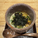 天ぷら たけうち - ⑧天草の海苔の茶碗蒸し