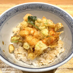 天ぷら たけうち - ⑳〆の天丼(天茶等4種類から選べます)