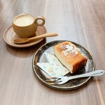 農民カフェ - ランチセットのデザートとアフタードリンク