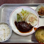 ふじや食堂 - ハンバーグ定食①